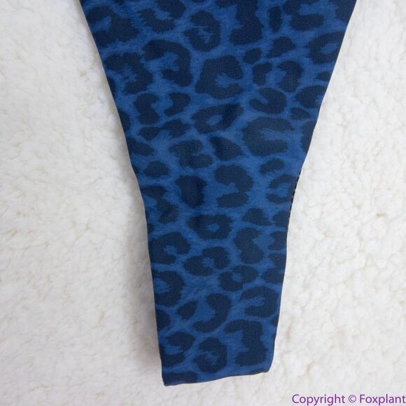 NEW Acacia Mateo bikini bottom leopard animal print blue Amur, M - Picture 13 of 16